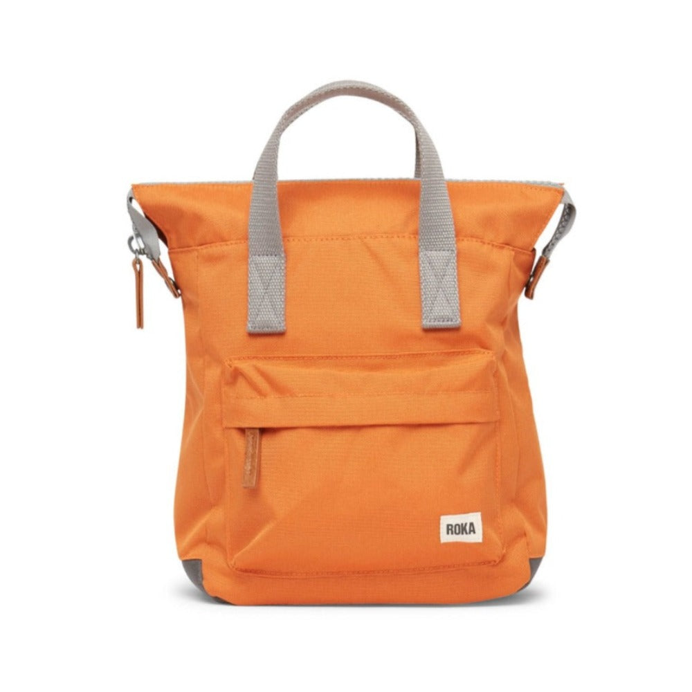 Roka bantry b sustainable canvas material travel bag Atomic orange