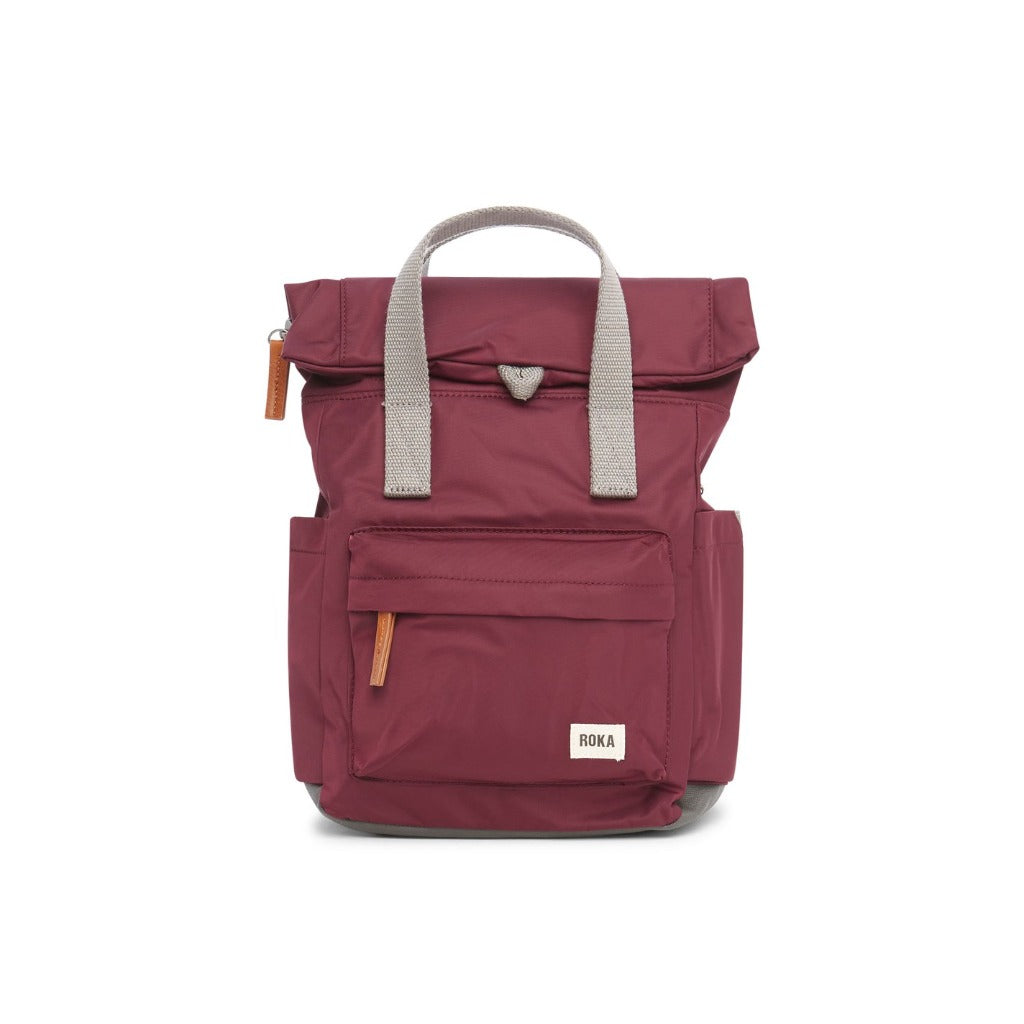 Roka London Canfield B Sustainable Backpack Plum Colour