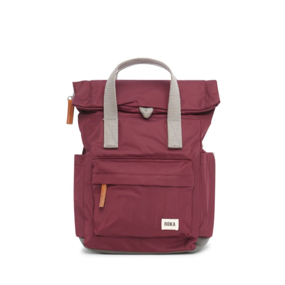 Roka London Canfield B Sustainable Backpack Plum Colour