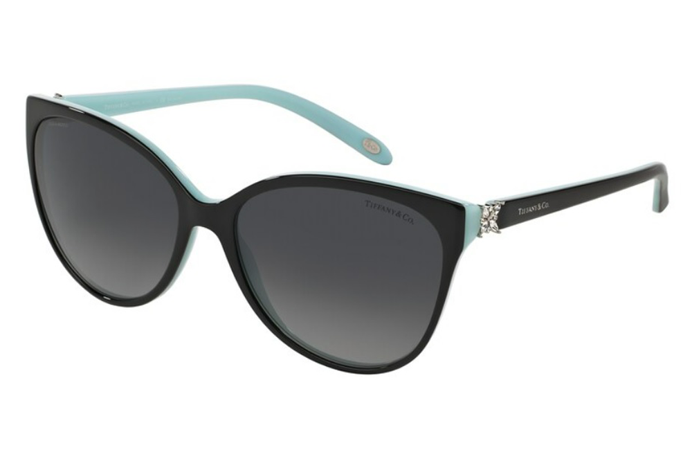 Black on Tiffany blue cat eye sunglasses 
