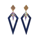 Arrowheads Blue Splatter Earrings Jewellery Ladies