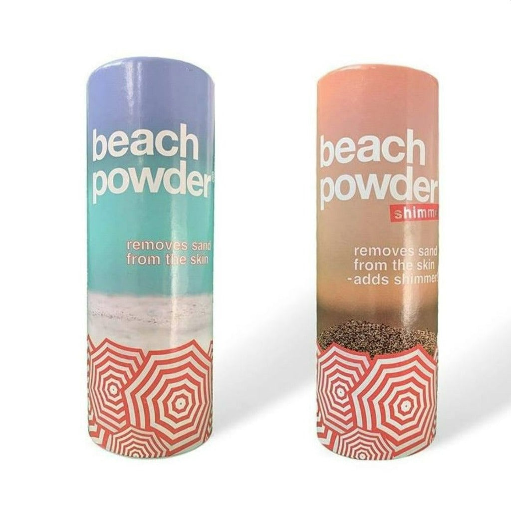 Beach Powder Removes Sand Summer plain and shimmer