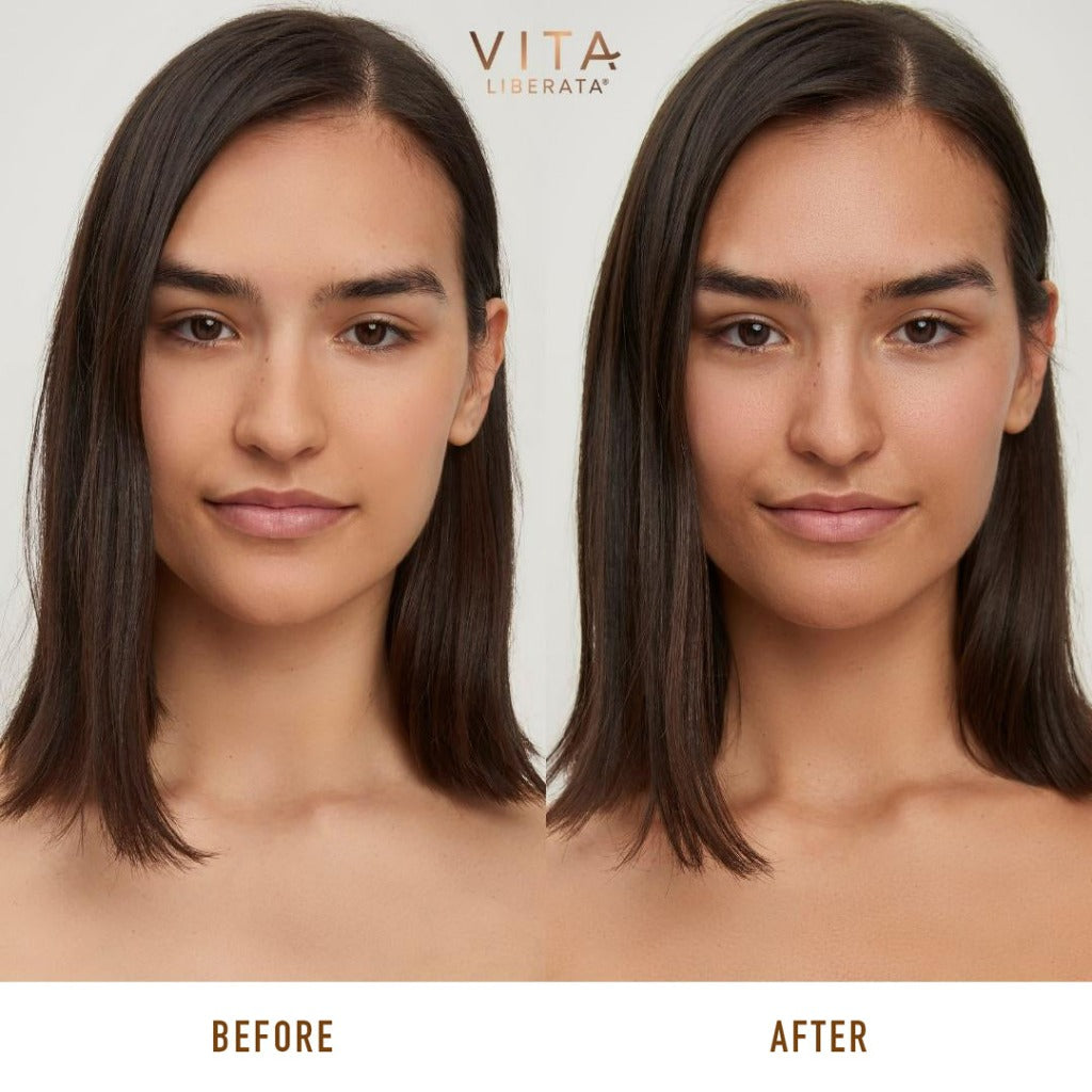 Vita Liberata Beauty Blur Face Medium 30ml model before and after