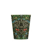 ECoffee Cups William Morris Edition 12oz Blackthorn - black background with dark floral features 12 oz