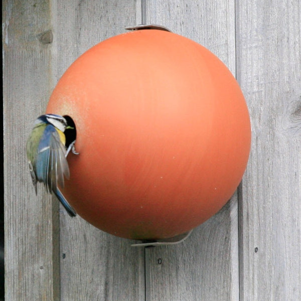 Wall mounter birdball birdhouse christmas gift idea terracotta