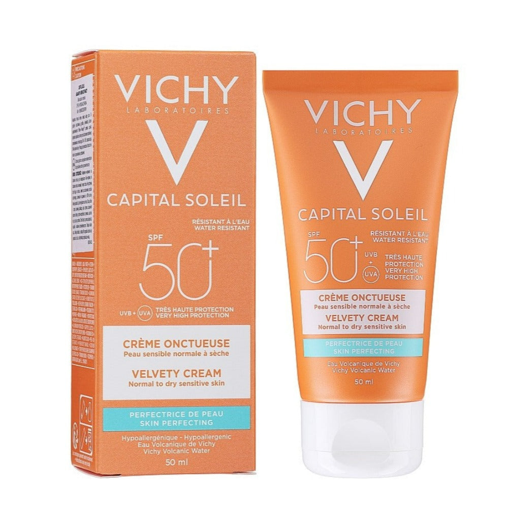 Vichy Capital Soleil SPF 50+ Velvety Face Cream Skin Perfecting 50ml ...