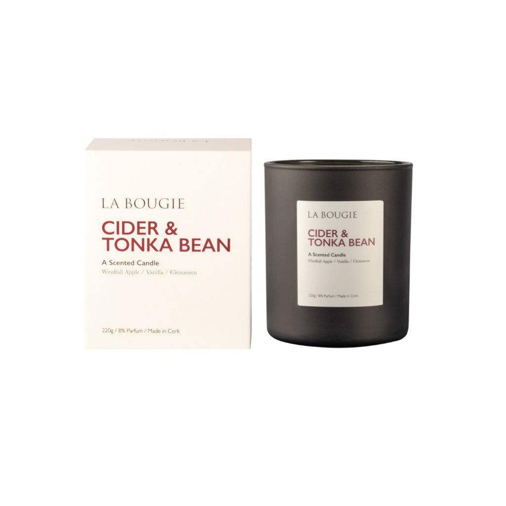 Cider & tonka bean la bougie candles christmas gift idea 50 hour burn time