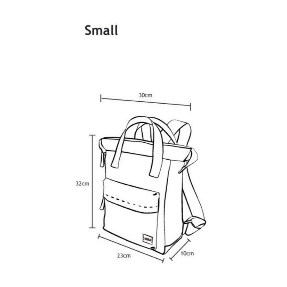 size guide dimensions of small roka bag backpack