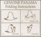 Panama Hats by Majesa - Folding Cuenca 3/5 Ivory instructions to fold