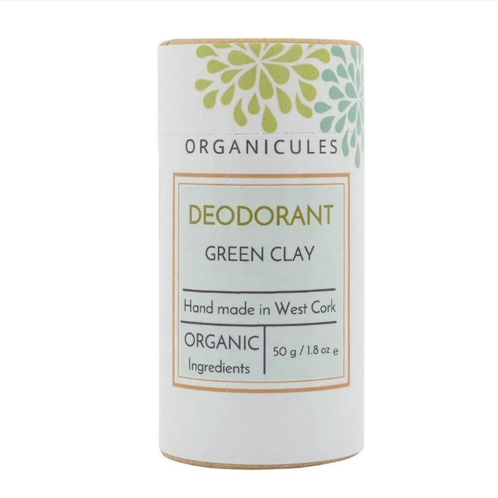 Organicules Deodorant Sticks Handmade in West Cork, Ireland with 100% natural ingredients only. green clay
