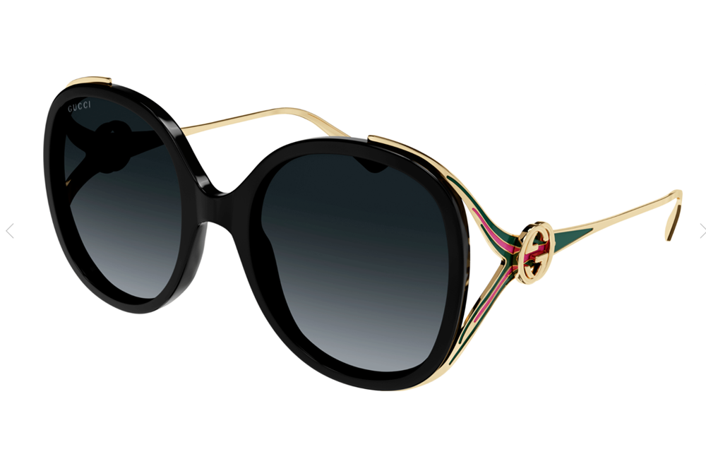 Gucci GG0226SK Ladies Black and Gold Sunglasses GUCCI IRELAND