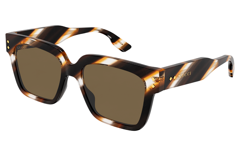 gucci strped brown sunglasses