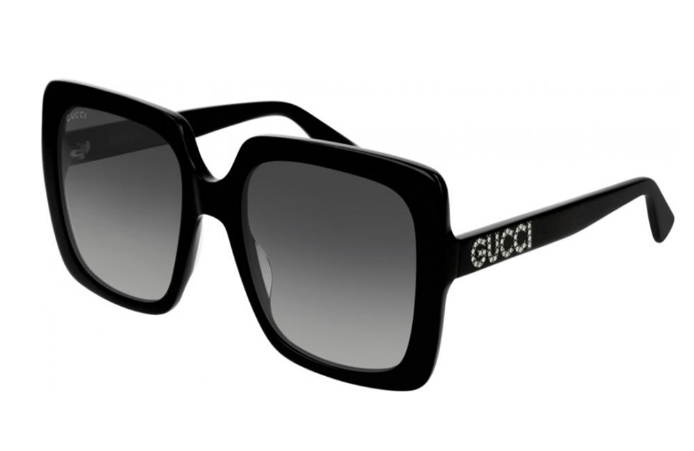Gucci sunglasses 001 Black frame with brown gradient lens Gucci Big Square GG00418S Sunglasses