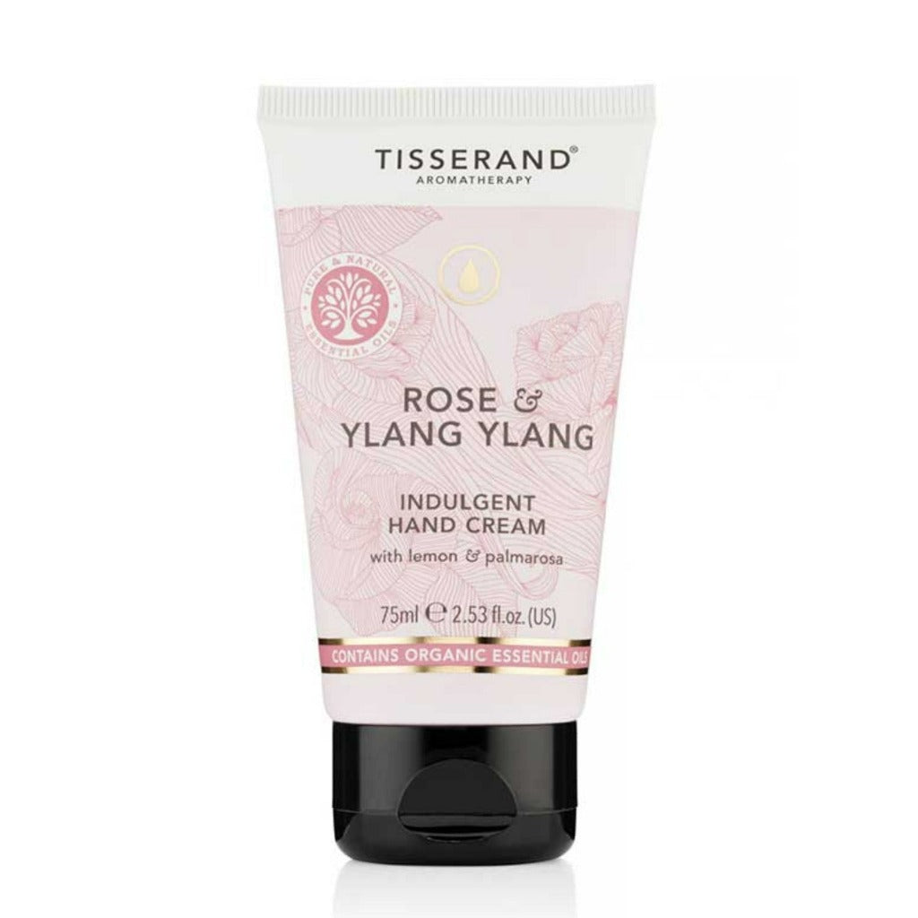 Tisserand rose & ylang yland indulgent hand cream 75ml