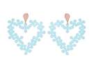 Toolally Hearts in flower earrings island blue