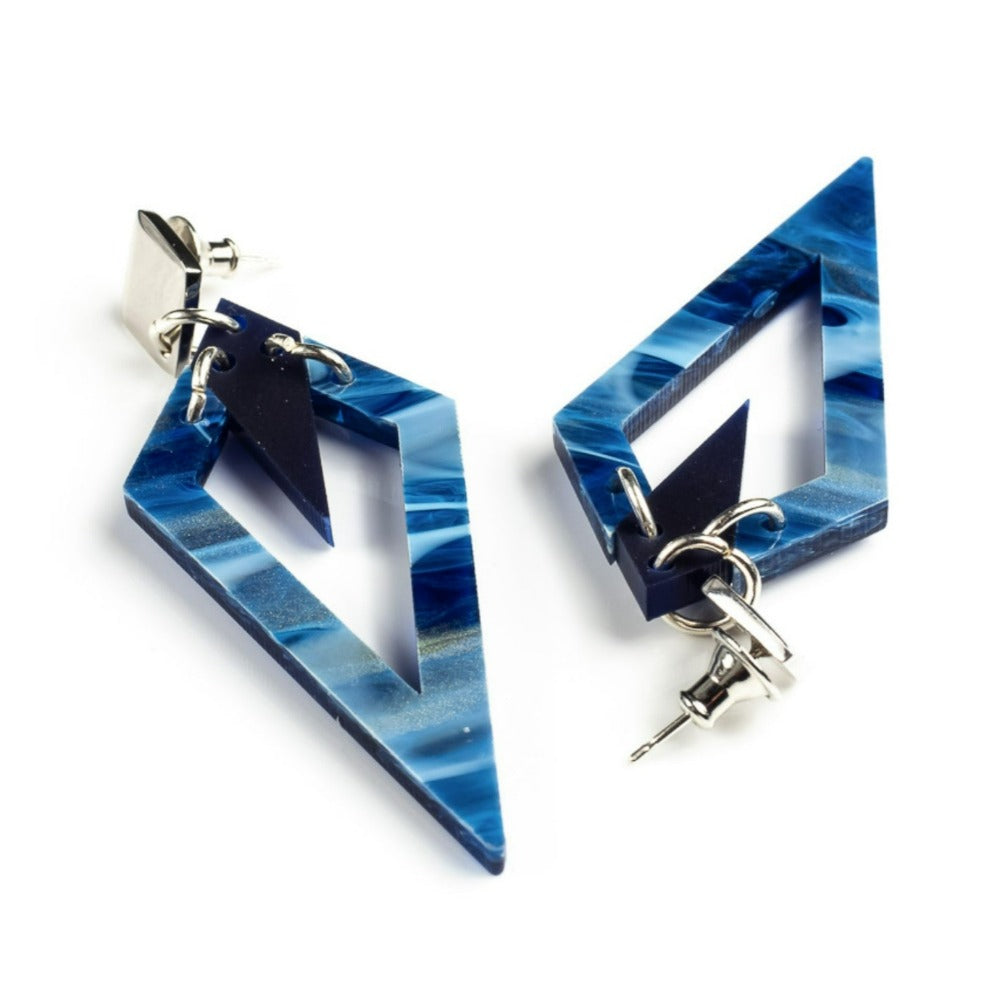 Toolally Arrowheads Earrings inky blue