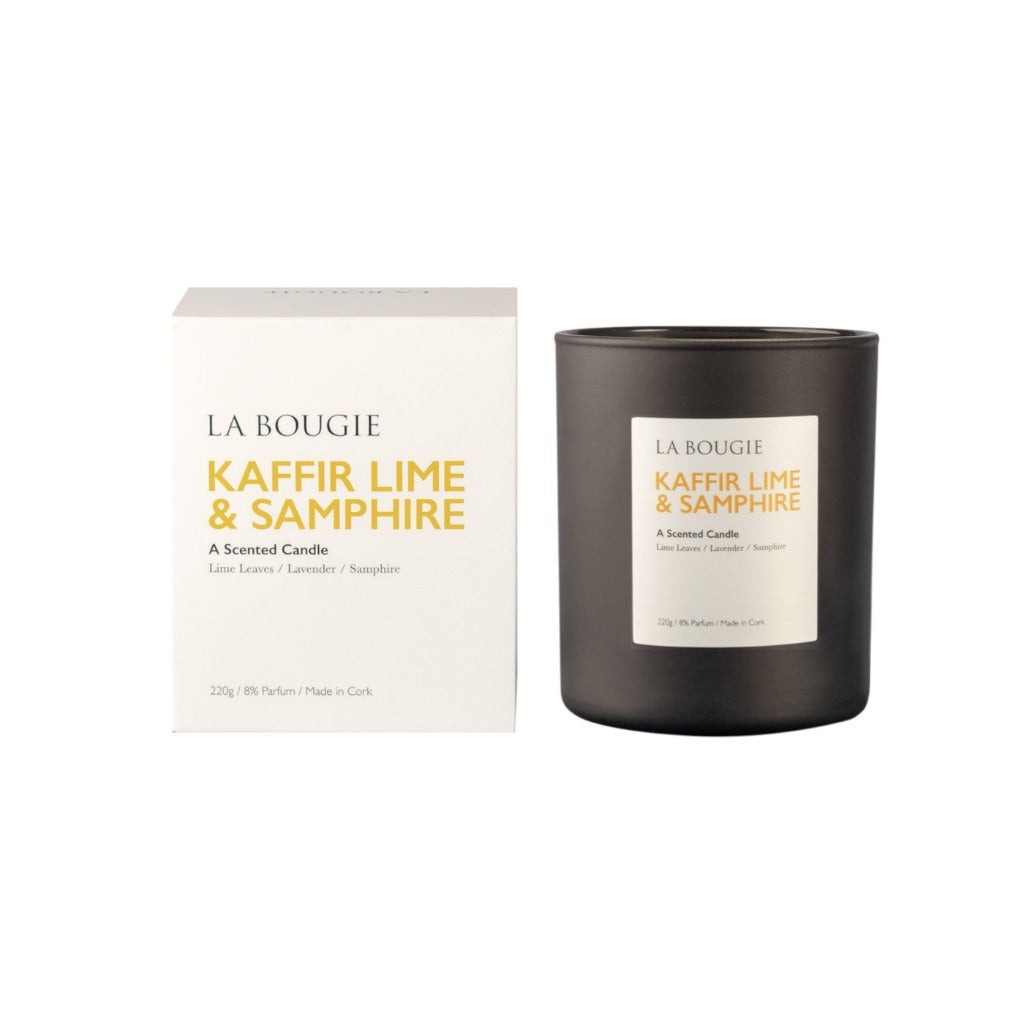 kaffir lime and samphire candle with lavender by la bougie christmas gift idea