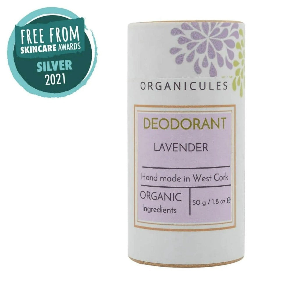 Organicules Deodorant Sticks Handmade in West Cork, Ireland with 100% natural ingredients only Lavender