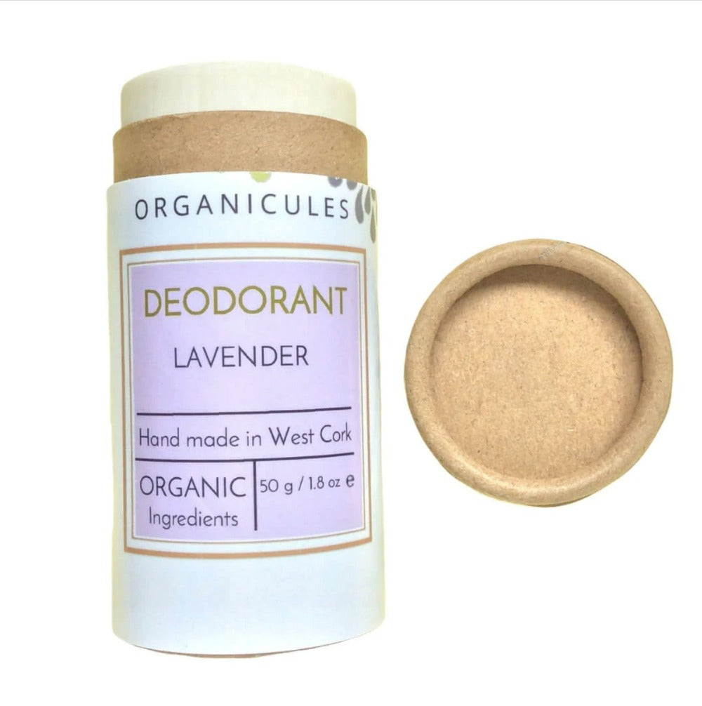 Organicules Deodorant Sticks Handmade in West Cork, Ireland with 100% natural ingredients only lavender