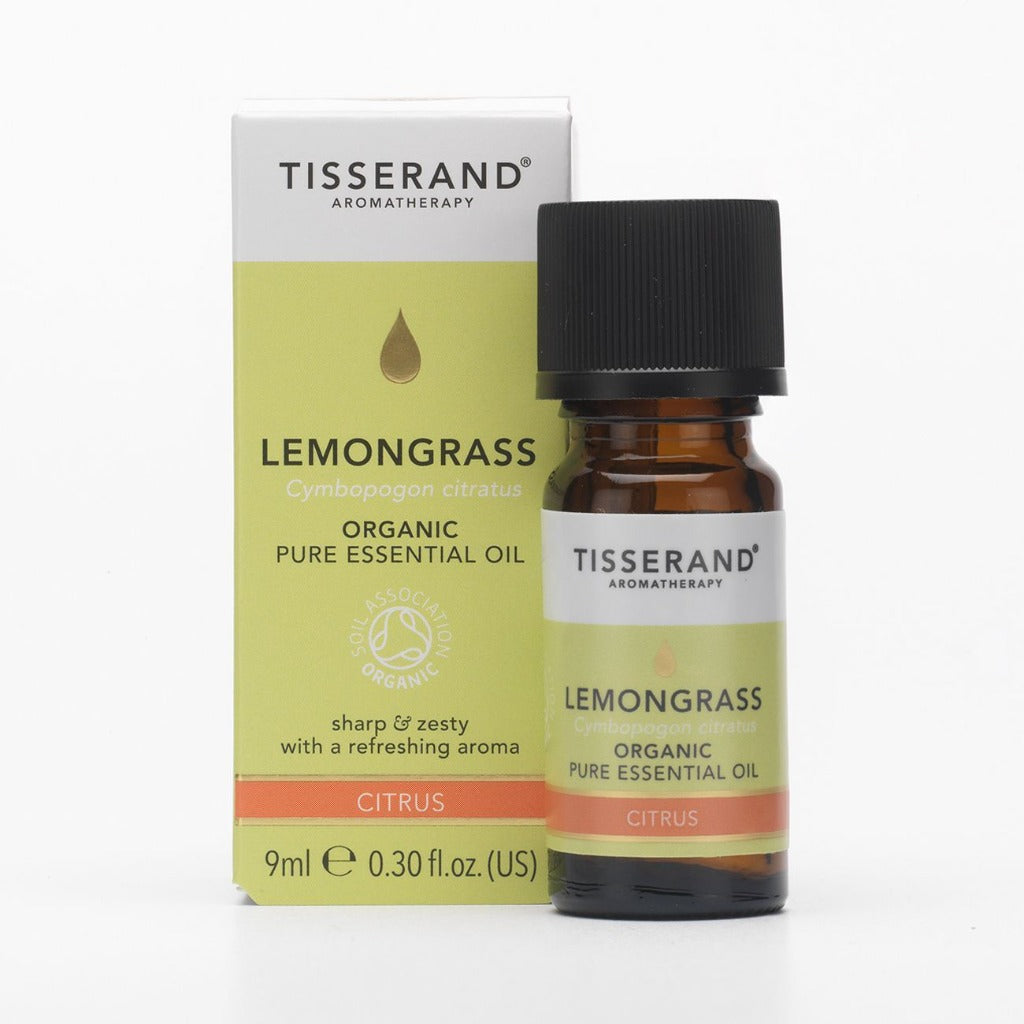 tisserand lemongrass organic pure essential oil 9ml bottle wellbeing