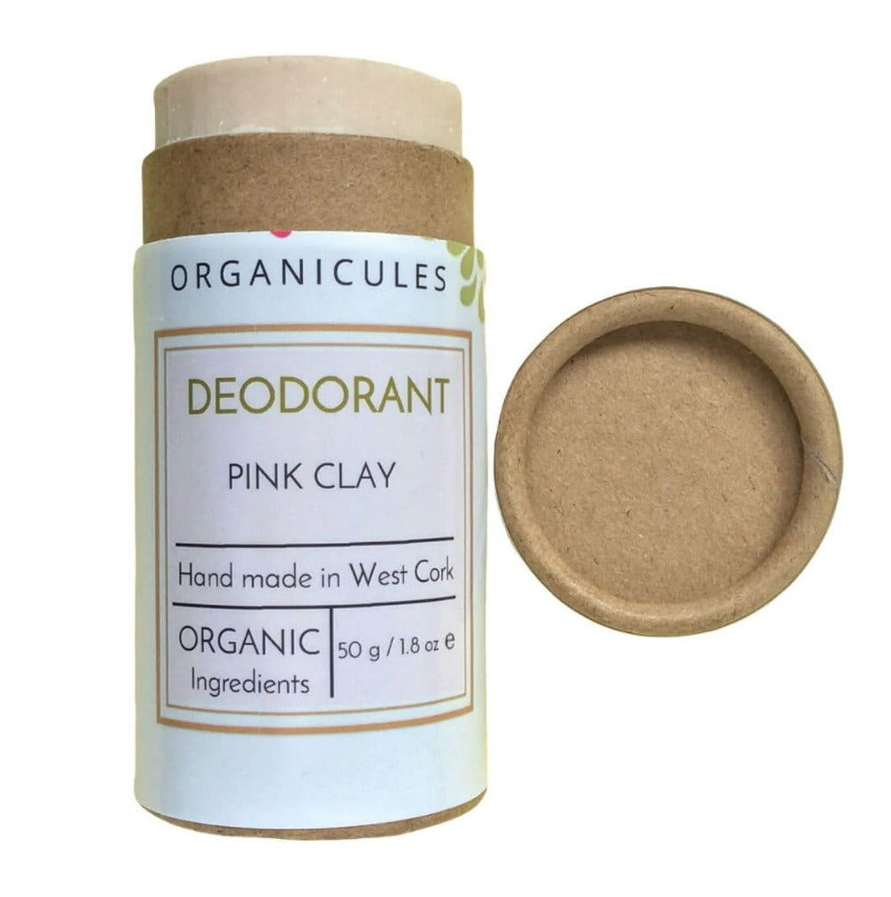 Organicules Deodorant Sticks Handmade in West Cork, Ireland with 100% natural ingredients only pink clay