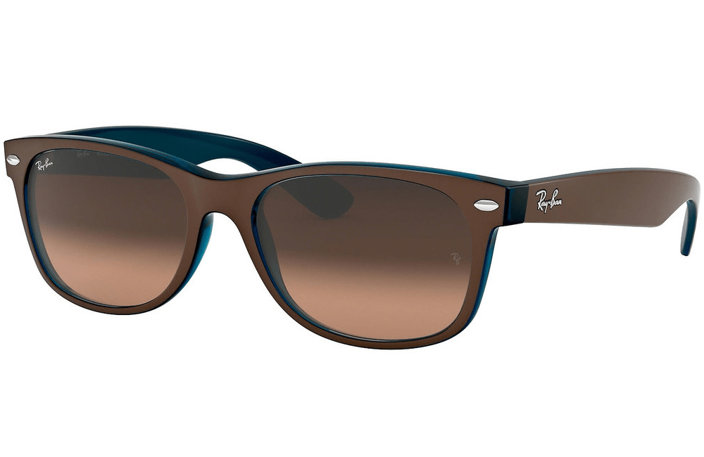 Ray-Ban sunglasses 55mm / 6310/A5 matt Chocolate On Opal Blue/brown Ray-Ban New Wayfarer Sunglasses RB2132 55mm